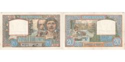 World Coins - France, 20 Francs, Science et Travail, 1941-07-17, N.4950, EF(40-45)