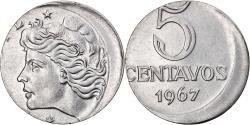 World Coins - Coin, Brazil, 5 Centavos, 1967, planchet error, , Stainless Steel