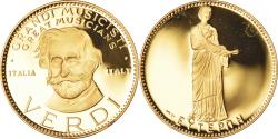 World Coins - France, Medal, Giuseppe Verdi, Musique, 1991, Proof, , Vermeil