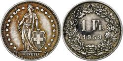 World Coins - Switzerland, Franc, 1959, Bern, Silver, , KM:24