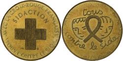 World Coins - France, Token, Tourist Token, Croix Rouge Française, Sidaction, Arts & Culture