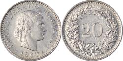 World Coins - Coin, Switzerland, 20 Rappen, 1967