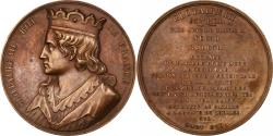 World Coins - France, Medal, Les rois de France, Clotaire III, 1840, Bronze, Caqué,