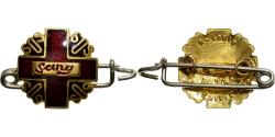 World Coins - France, Broche, Croix Rouge, S.O.S Sang, Gilt Bronze,
