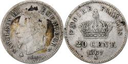 World Coins - France, Napoleon III, 20 Centimes, 1867, Paris, Silver, , Gadoury:309