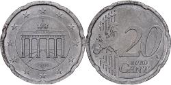 World Coins - Germany, 20 Centimes, Metal Error, 2014, Munich, White Metal,