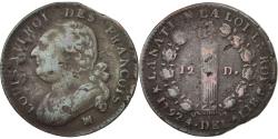 World Coins - Coin, France, 12 deniers françois, 12 Deniers, 1792, Marseille,