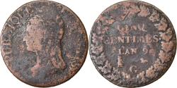 World Coins - Coin, France, Dupré, 5 Centimes, AN 9, Geneva, , Bronze, KM:640.6