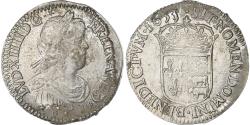 World Coins - France, Louis XIV, 1/12 d'écu à la mèche longue de Béarn, 1653, Pau, Silver