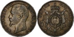 World Coins - France, Napoleon III, 5 Francs, 1856, Lyon, Silver, , Gadoury:734, Le