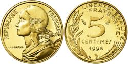 World Coins - Coin, France, Marianne, 5 Centimes, 1995, Paris, Proof,