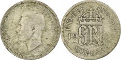 World Coins - United Kingdom, George VI, 6 Pence, 1942, London, Silver, , KM:852