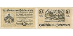 World Coins - Banknote, Austria, Schlierbach, 20 Heller, Blason, 1920, UNC(63) Mehl:FS 962I