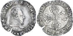 World Coins - Coin, France, Henri III, 1/4 Franc au col plat, 1587, Rennes, , Silver