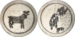 World Coins - France, Medal, Animalière, Chèvre, 1963, Auricoste, , Silvered bronze