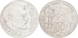 World Coins - France, 100 Francs, Emile Zola, 1985, MDP, Pattern, Silver,