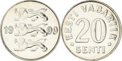 World Coins - Coin, Estonia, 20 Senti, 1999, no mint, , Nickel plated steel, KM:23a