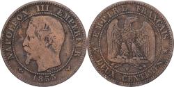 World Coins - France, Napoleon III, 2 Centimes, 1855, Lille, Bronze, , Gadoury:103