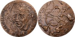 World Coins - France, Medal, Baudelaire, 1967, Bronze, Couturier,