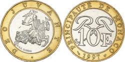 World Coins - Coin, Monaco, Rainier III, 10 Francs, 1997, , Bi-Metallic, KM:163