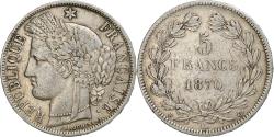 World Coins - France, Cérès, 5 Francs, 1870, Bordeaux, , Silver, KM:818.2