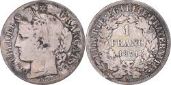 World Coins - Coin, France, Cérès, Franc, 1871, Paris, , Silver, KM:822.1