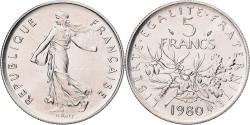 World Coins - Coin, France, Semeuse, 5 Francs, 1980, Paris, série FDC, , Nickel Clad