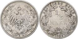 World Coins - GERMANY - EMPIRE, 1/2 Mark, 1906, Muldenhütten, Silver, , KM:17