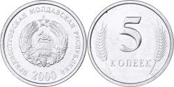 World Coins - Transnistria, 5 Kopeek, 2000, Aluminum, , KM:2