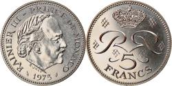 World Coins - Coin, Monaco, Rainier III, 5 Francs, 1975, , Copper-nickel, KM:150