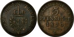 World Coins - Coin, German States, PRUSSIA, Wilhelm I, 3 Pfennig, 1870, Cleves,