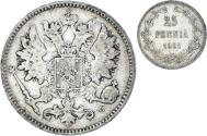 World Coins - Coin, Finland, Nicholas II, 25 Penniä, 1901, Helsinki, , Silver
