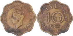 World Coins - Coin, Ceylon, 10 Cents, 1944