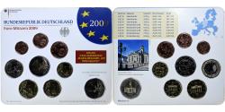 World Coins - GERMANY - FEDERAL REPUBLIC, Set 1 ct. - 2 Euro + 2€, Ludwigskirche, Coin card