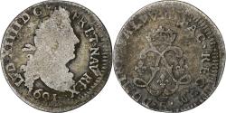 World Coins - France, Louis XIV, 4 Sols aux 2 L, 1691, Troyes, Silver, , Gadoury:106