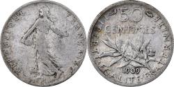 World Coins - France, 50 Centimes, 1909, Paris, Silver, , KM:854