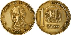 World Coins - Coin, Dominican Republic, Peso, 2002, , Brass, KM:80.2