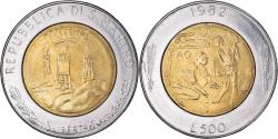 World Coins - Coin, San Marino, 500 Lire, 1982, , Bi-Metallic, KM:140