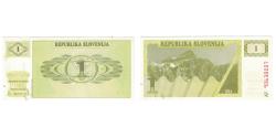 World Coins - Banknote, Slovenia, 1 (Tolar), KM:1a, AU(55-58)