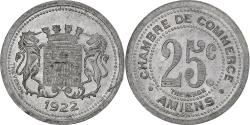 World Coins - France, 25 Centimes, Chambre de commerce, 1922, Amiens, Aluminium,