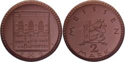 World Coins - Weimar Republic, Stadt Meissen, 2 Mark, 1921, , Porcelain