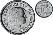 World Coins - Netherlands, Juliana, 10 Cents, 1980, Nickel, , KM:182