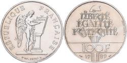 World Coins - France, 100 Francs, Droits de l'Homme, 1989, Paris, Silver,