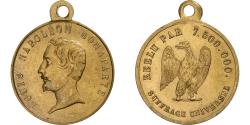 World Coins - France, Token, Réélection de Louis Napoléon Bonaparte, 1851, Brass,