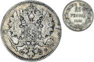 World Coins - Coin, Finland, Nicholas II, 25 Penniä, 1901, Helsinki, , Silver