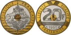 World Coins - France, 20 Francs, Mont Saint Michel, 1995, Paris, Proof, Tri-Metallic