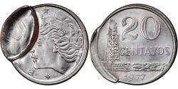 World Coins - Coin, Brazil, 20 Centavos, 1977, error partial brockage, , Stainless