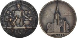 World Coins - France, Medal, Centenaire de la Caisse d'Epargne, Auxerre, Bank, 1935, Charl