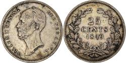 World Coins - Coin, Netherlands, William II, 25 Cents, 1849, Utrecht, , Silver, KM:76