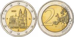 World Coins - Germany, 2 Euro, Sachsen, 2021, Munich, Bi-Metallic,